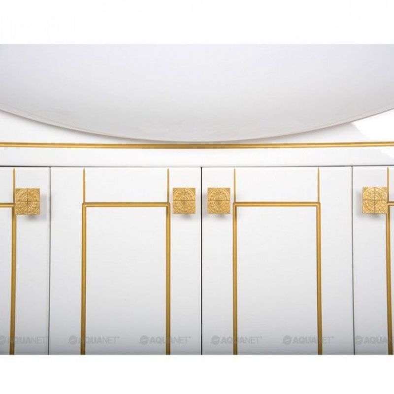тумба честер 105 цв.белый/патина золото (186097) с стиль 1050 раковина-столешница на мебель (184263) в Алматы фото № 3