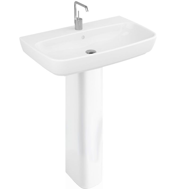 раковина vitra shift 4384b003-0001 80 см c пьедесталом в Алматы фото № 1