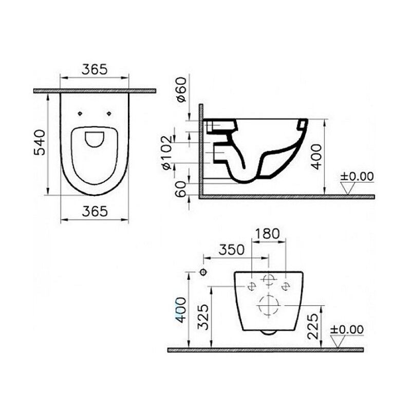 унитаз подвесной vitra 4448b003-0075 sento с микролифтом (комплект) в Алматы фото № 3