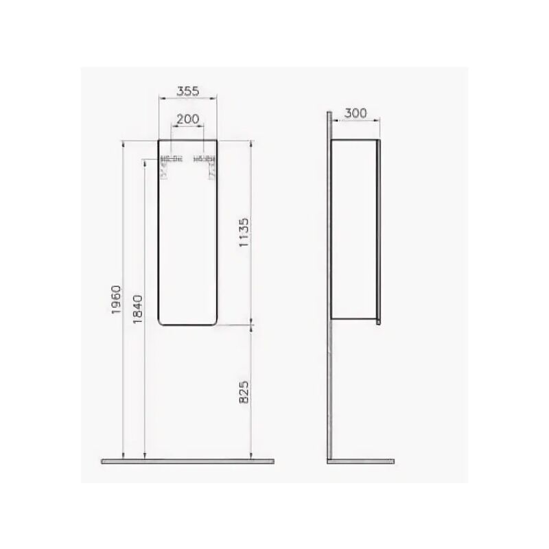 шкаф-пенал vitra d-light 36см правосторонний 58161 в Алматы фото № 3