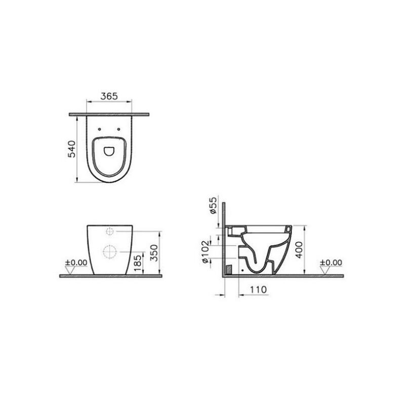 унитаз приставной vitra sento 5985b003-0075. тонкая крышка с микролифтом. в Алматы фото № 3