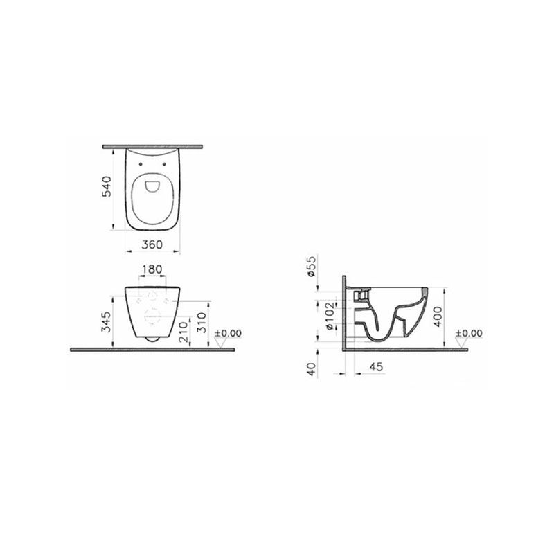 унитаз подвесной vitra shift 7742b003-0075 rim-ex с микролифтом (комплект) в Алматы фото № 4
