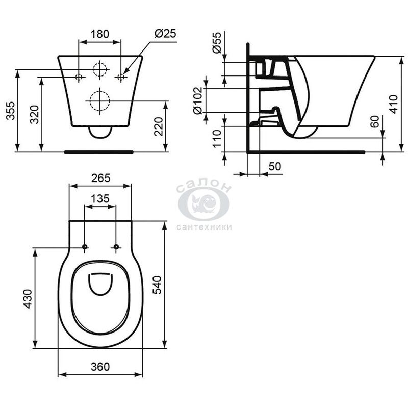 унитаз подвесной ideal standard connect air e005401 aqua blade .тонкая крышка  в Алматы фото № 3