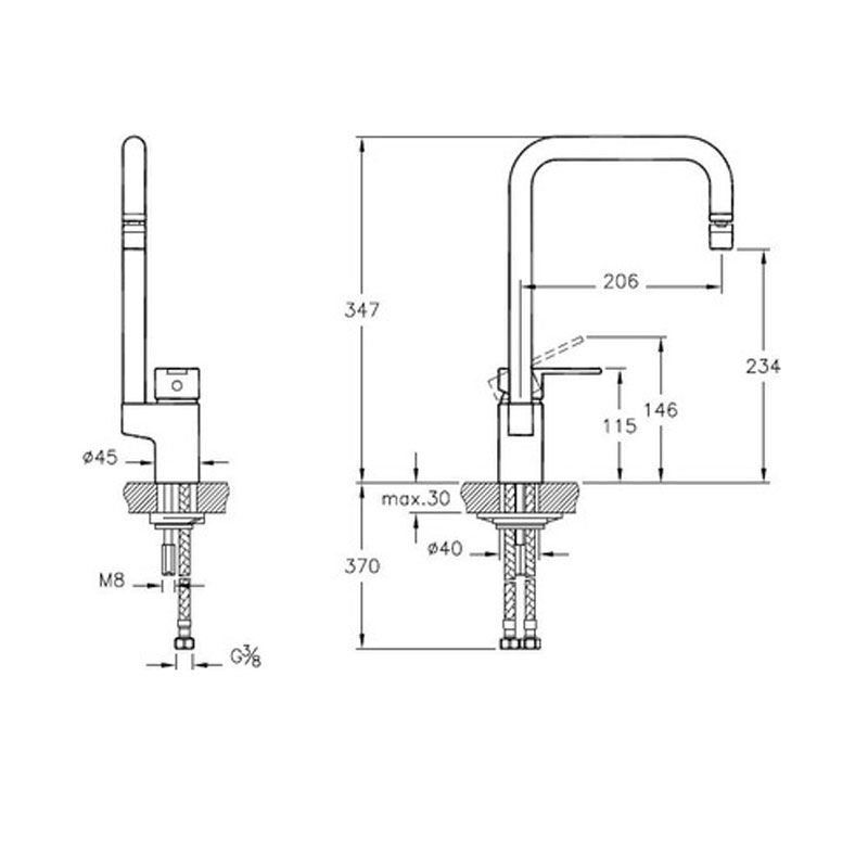 смеситель для кухни vitra single sink mixer a42388exp в Алматы фото № 2