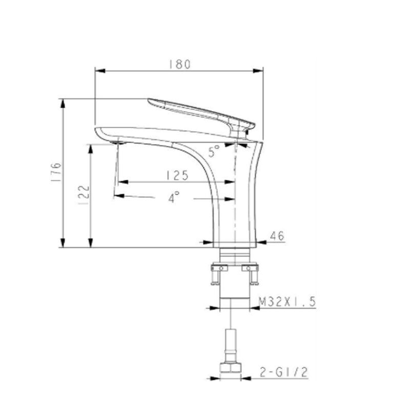 Lemark lm6806c белларио смеситель для умывальника монолитный, хром в Алматы фото № 2