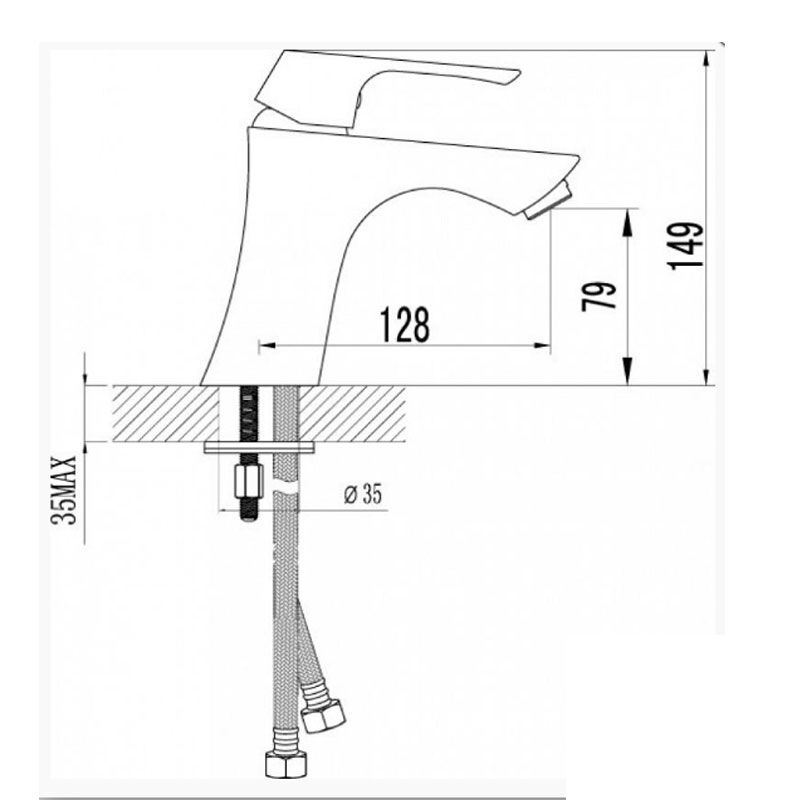 Lm4506c unit cмеситель для раковины, монолитный, хром в Алматы фото № 3