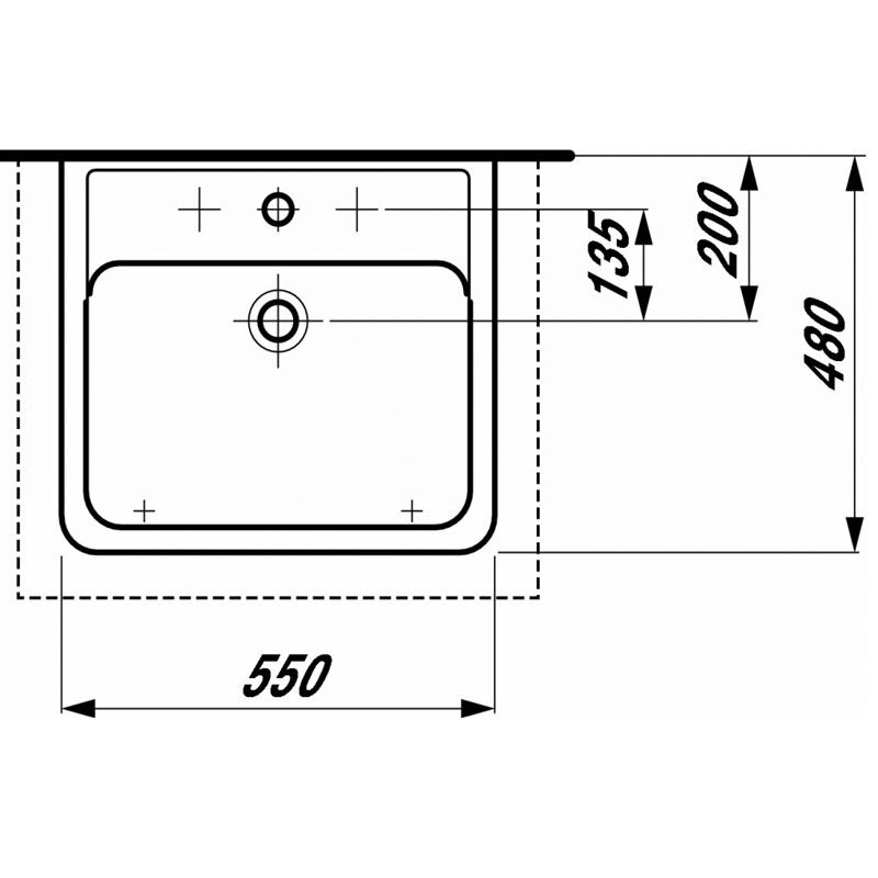 раковина встраиваемая laufen pro 8179510001041 55см в Алматы фото № 3