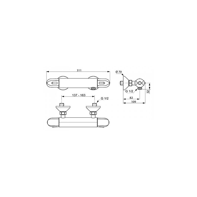 смеситель термостат ideal standard ceratherm a6420aa для душа в Алматы фото № 2