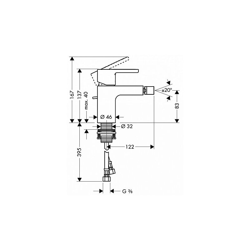 смеситель для биде hansgrohe metropol s 14264000 в Алматы фото № 2