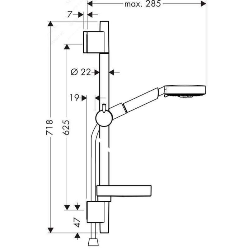 Душевой гарнитур hansgrohe raindance s 100 air 3jet 27882000 в Алматы фото № 2