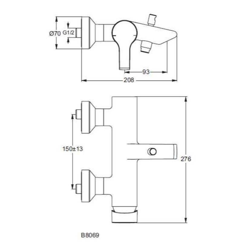 смеситель для ванны ideal standard  active b8069aa в Алматы фото № 2