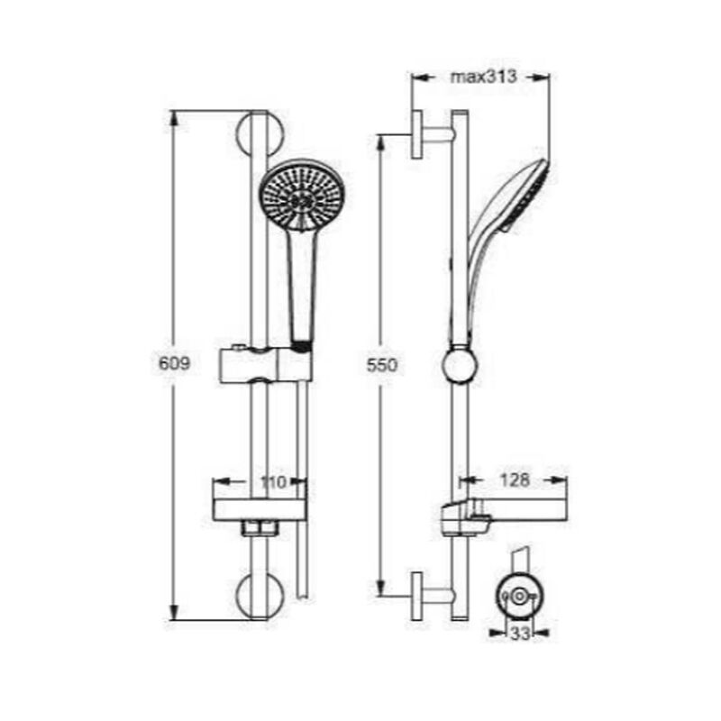 Душевой гарнитур  ideal standard idealrain в9415аа в Алматы фото № 3