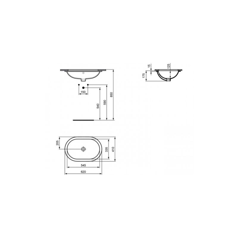 раковина на столешницу ideal standard connect e504901 62х41 см в Алматы фото № 2