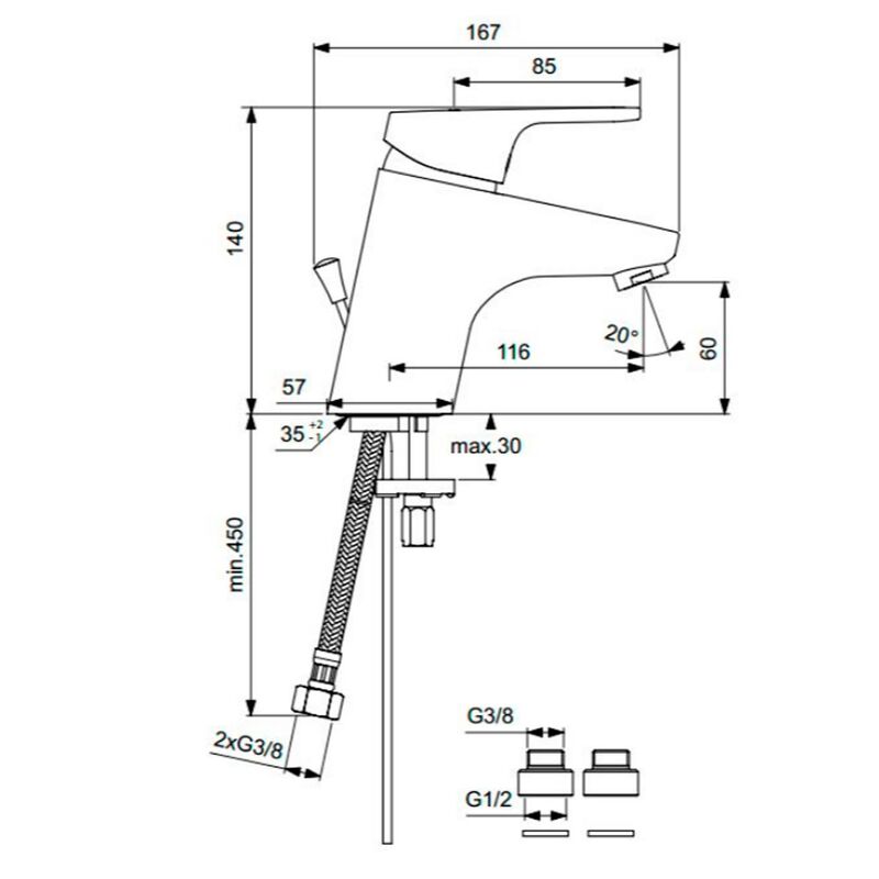 смеситель для раковины vidima joy b0465aa/ba071aa в Алматы фото № 2