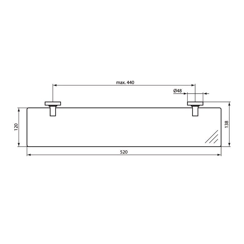 Полочка стеклянная ideal standard a9125аа в Алматы фото № 1