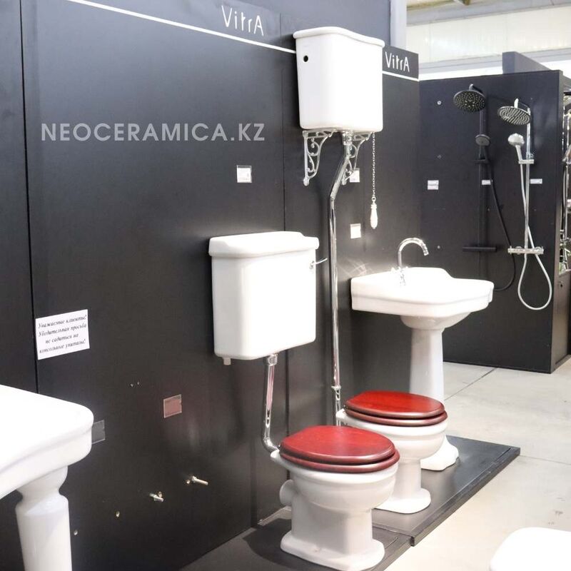 унитаз vitra efes/aria 6233в003-0075 на низкой декоративной трубе в Алматы фото № 3