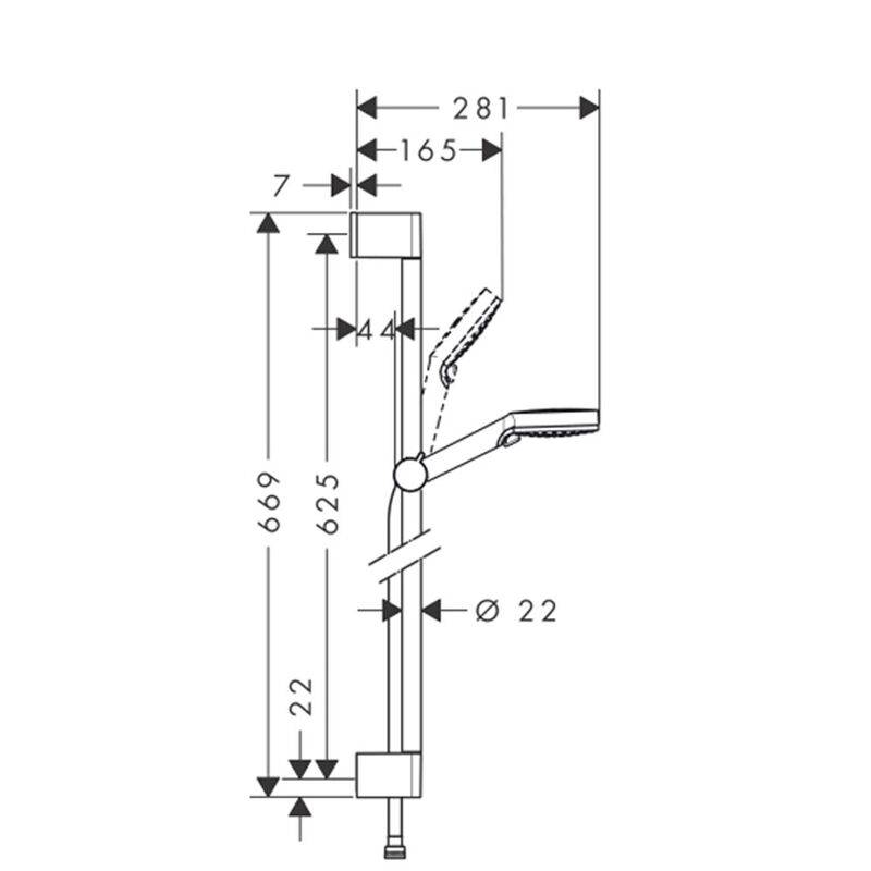 Душевой гарнитур hansgrohe crometta vario 650 26532400 в Алматы фото № 2