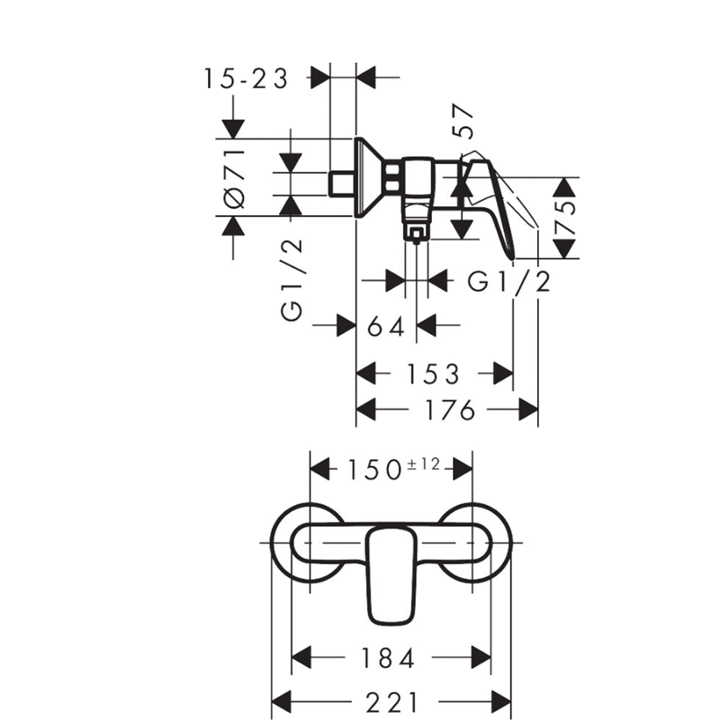 смеситель для душа hansgrohe logis 71600000 в Алматы фото № 2
