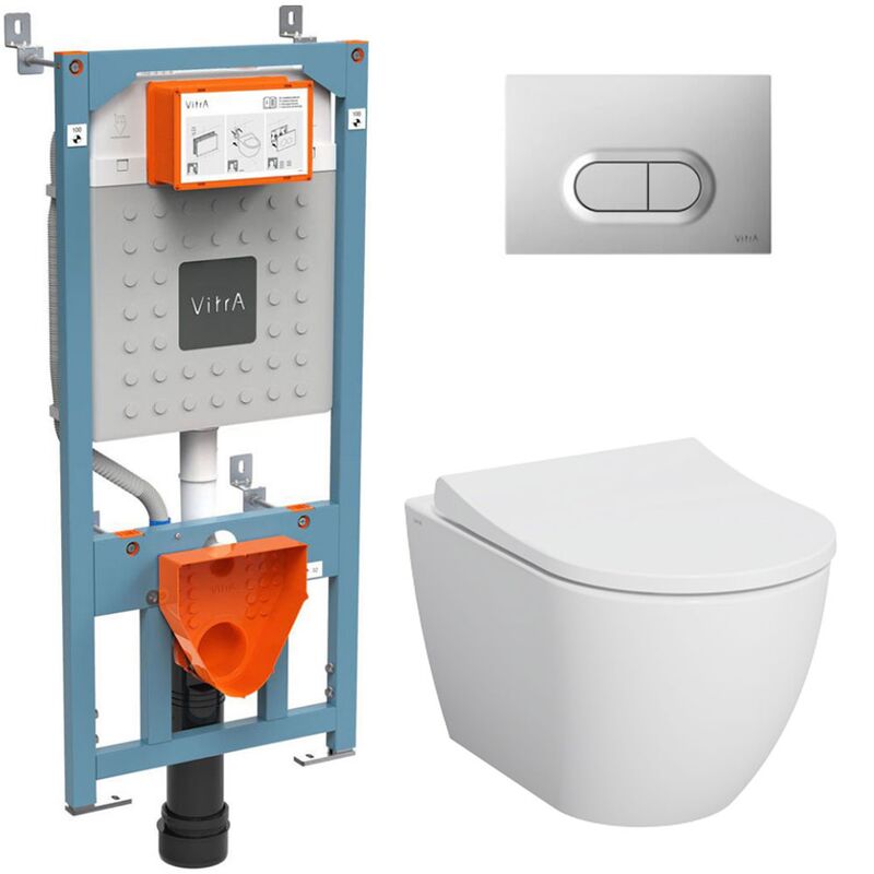 унитаз с инсталляцией 4в1 vitra mia round 9856b003-7200 в Алматы фото № 1