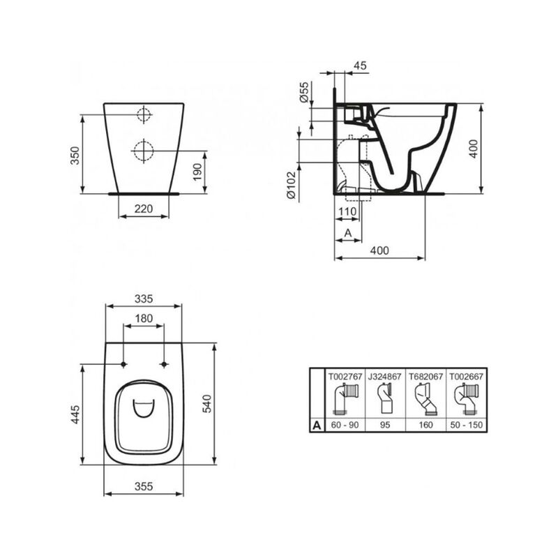 унитаз с инсталляцией 4в1 ideal standard i.life b t461601 r014767 r0123a6 t5003hy в Алматы фото № 7