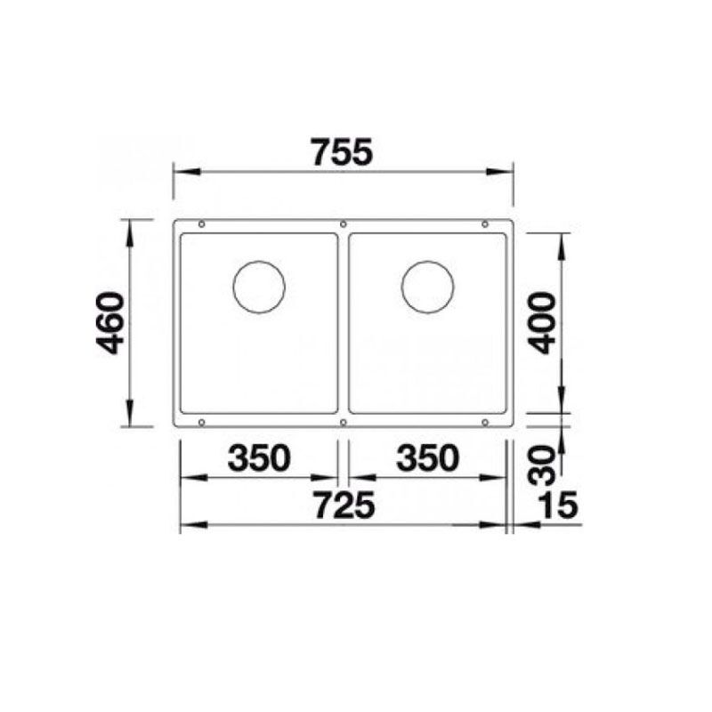 Кухонная мойка blanco subline 350/350-u 523578 в Алматы фото № 2