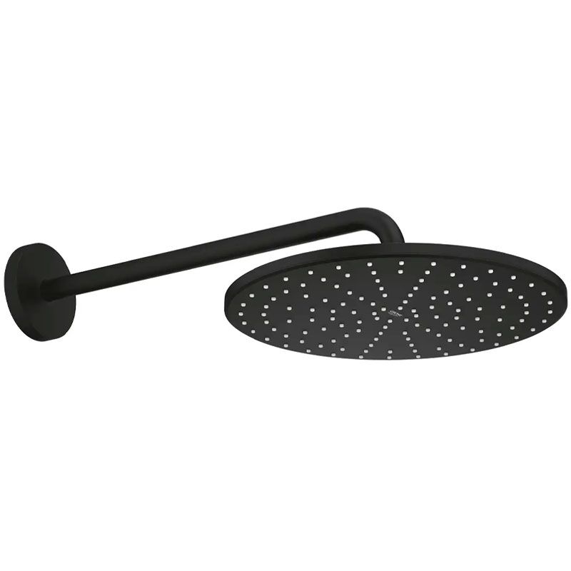 Верхний душ с кронштейном grohe rainshower 310 22121kf0, 422, черный матовый в Алматы фото № 1