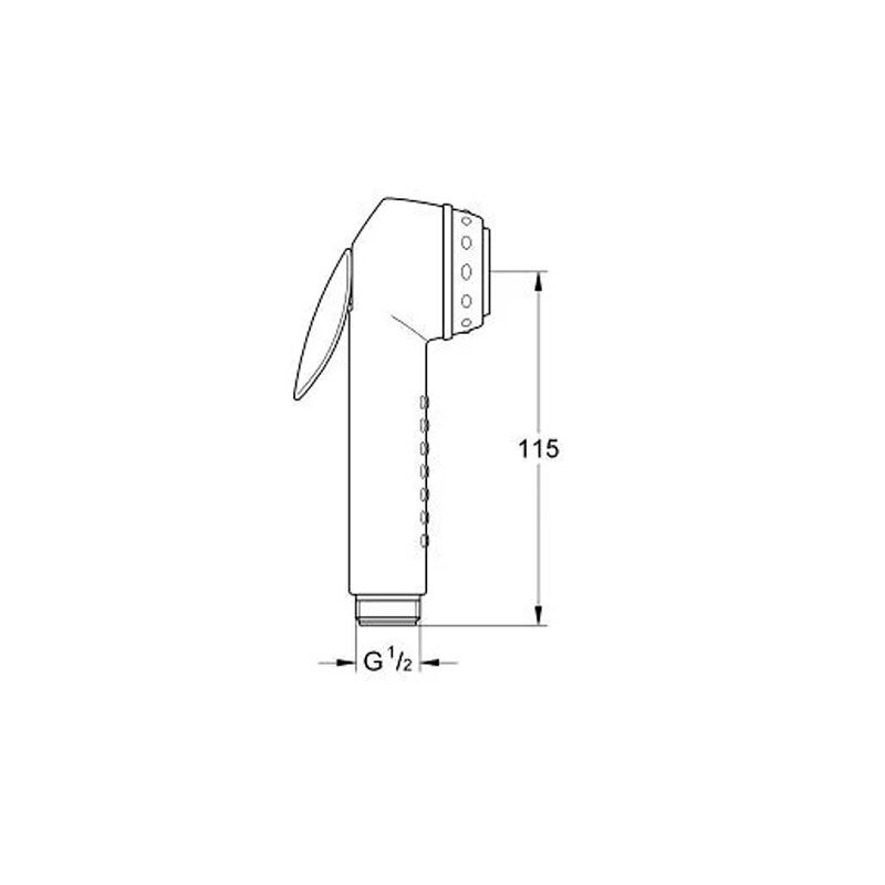 Лейка для гигиенического душа grohe trigger spray 30 28020l00, белый в Алматы фото № 2