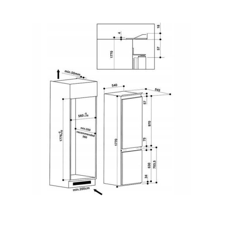 холодильник whirlpool-bi art 6711 sf2, встраиваемый в Алматы фото № 2