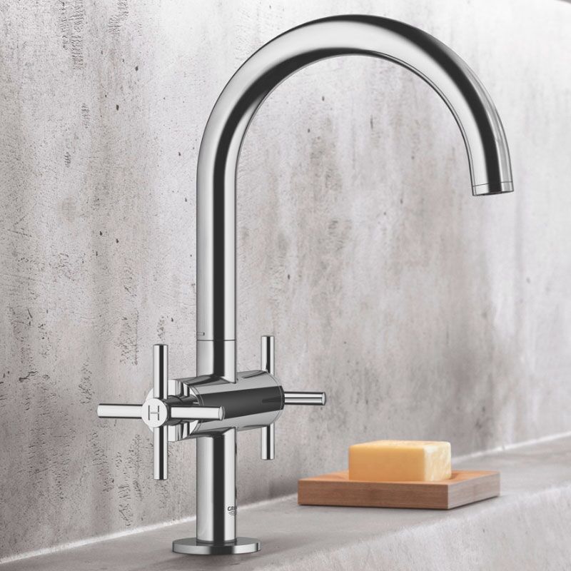 смеситель для раковины grohe atrio new 21019003, хром в Алматы фото № 2