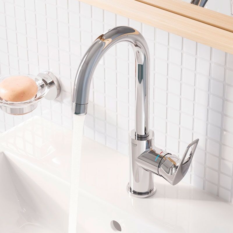 смеситель для раковины grohe bauloop new 23763001, хром в Алматы фото № 2