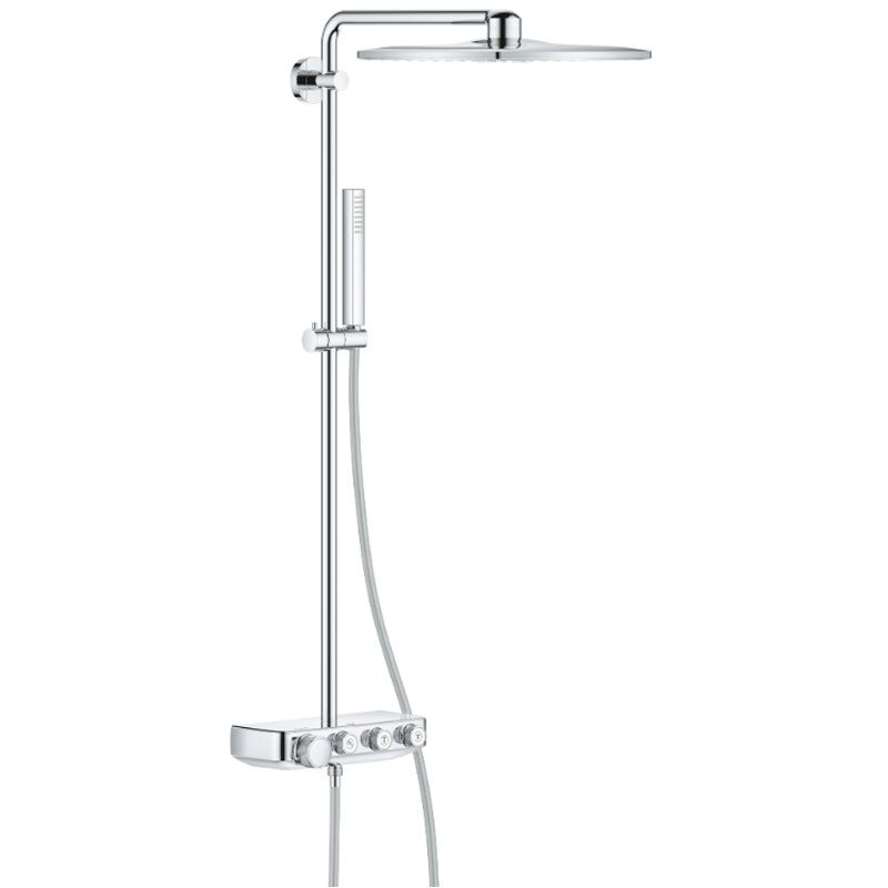 Душевая система с термостатом grohe euphoria smartcontrol system 310 cube duo 26508000, хром в Алматы фото № 1