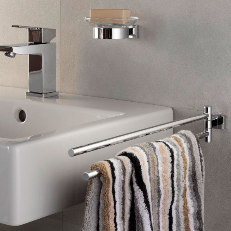 Двойной держатель полотенца grohe essentials cube 40624001, хром в Алматы фото № 2