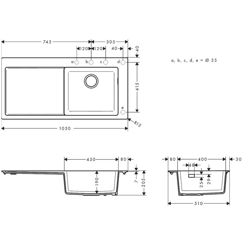 Кухонная мойка hansgrohe s514-f450 43314380 искусственный камень в Алматы фото № 3