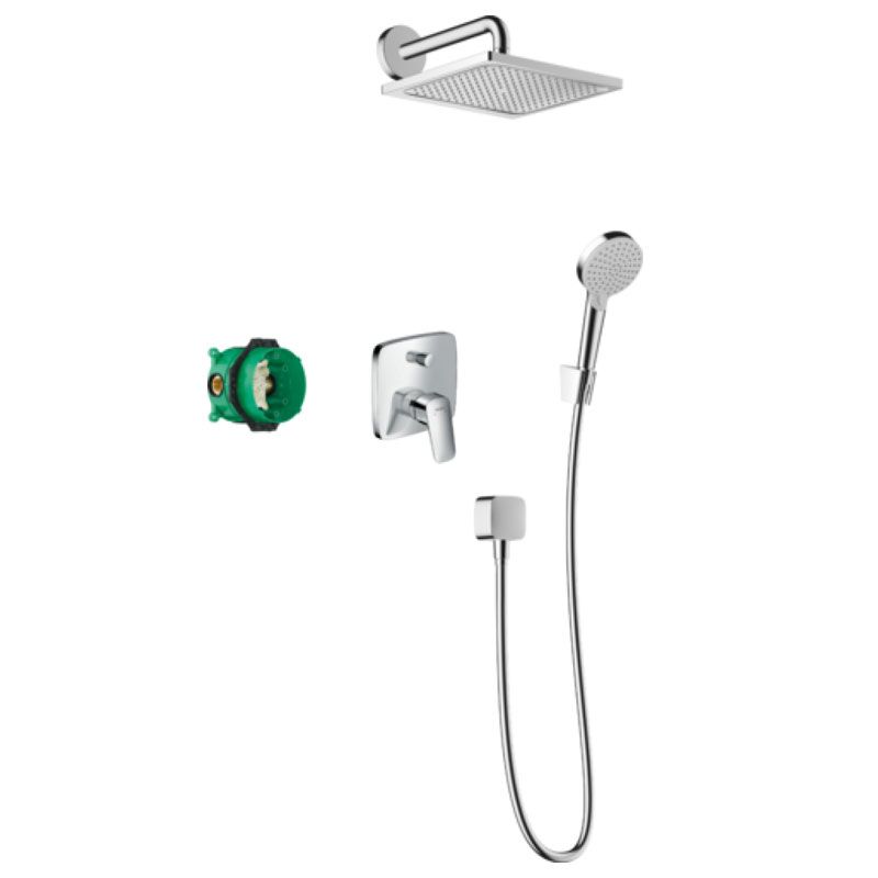 Душевая система hansgrohe crometta 1jet 27957000 240 хром в Алматы фото № 1