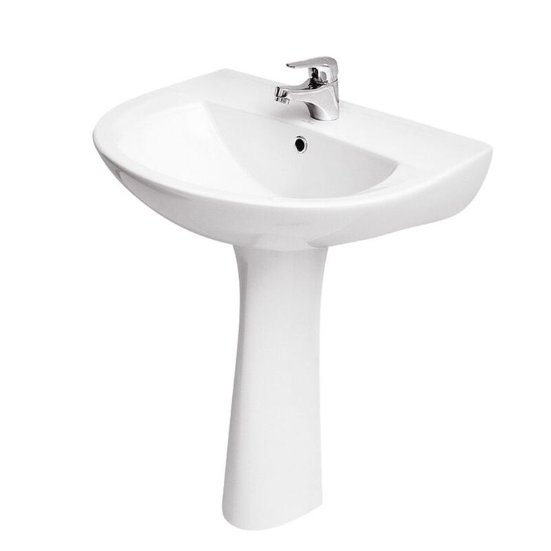 раковина с пьедесталом cersanit eko s-um-e50/1 50см в Алматы фото № 1