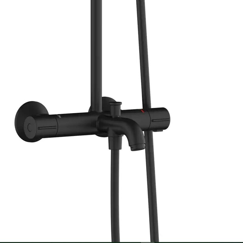 Душевая система hansgrohe vernis blend 26899670 240 черная матовая с термостатом в Алматы фото № 5