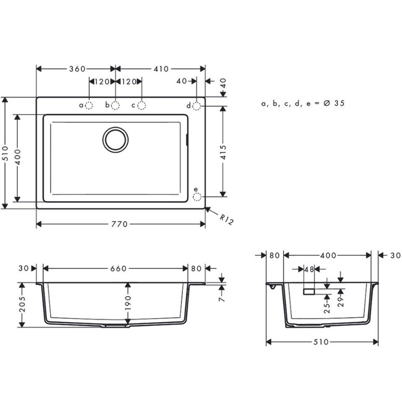 Кухонная мойка hansgrohe s510-f660 43313170 искусственный камень в Алматы фото № 2