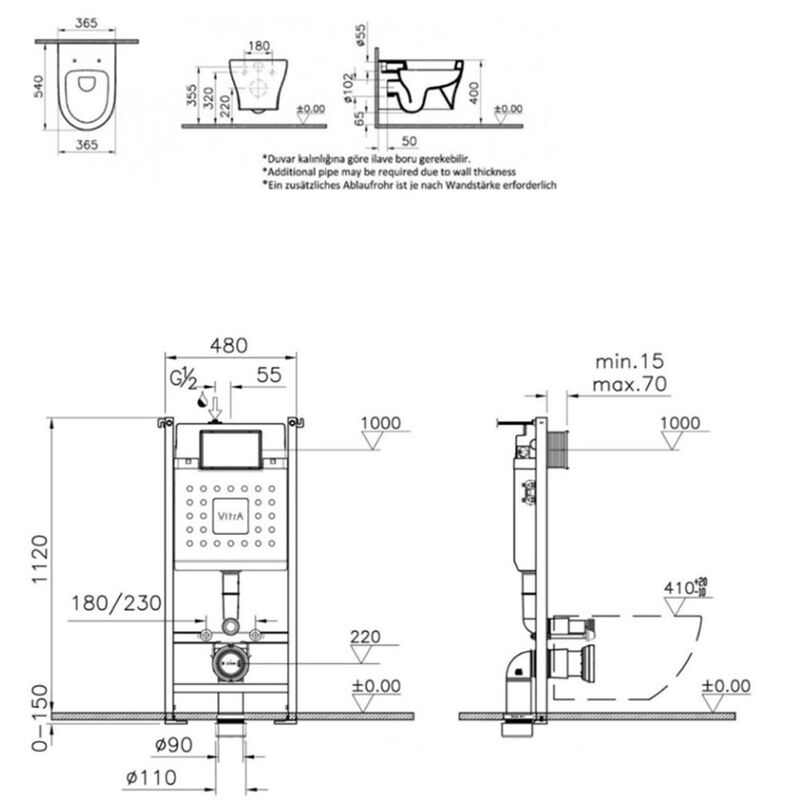 унитаз с инсталляцией 4в1 hans 4449b003-0101 h5108-0203 в Алматы фото № 2