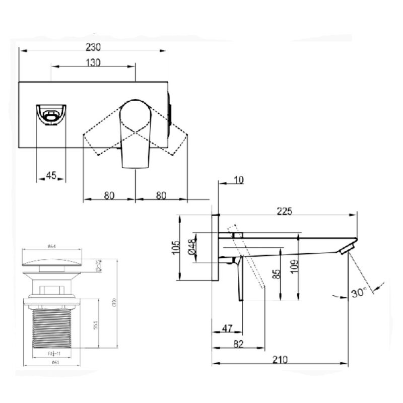 смеситель для раковины villeroy boch subway 2.0 tvw10211211061 встраиваемый в Алматы фото № 2