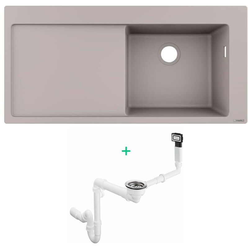 Кухонная мойка hansgrohe s514-f450 43314380 искусственный камень в Алматы фото № 1