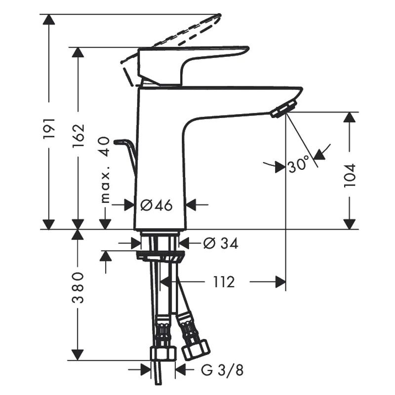 смеситель для раковины hansgrohe talis e 71710000 в Алматы фото № 3