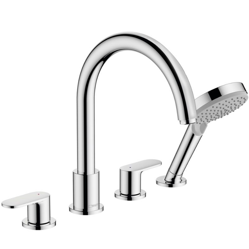 смеситель на борт ванны hansgrohe vernis blend 71456000 на 4 отверстия , хром в Алматы фото № 1