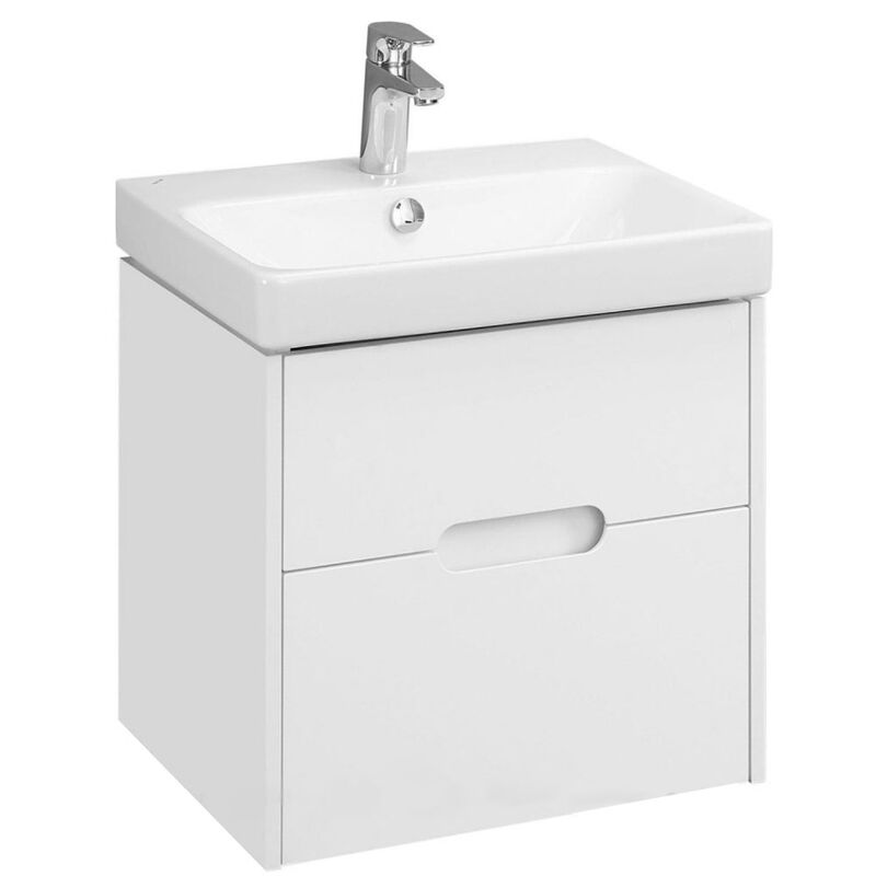 тумба с раковиной 55 см aquaton оливия 1a254201ol010+1wh501620 белый в Алматы фото № 1