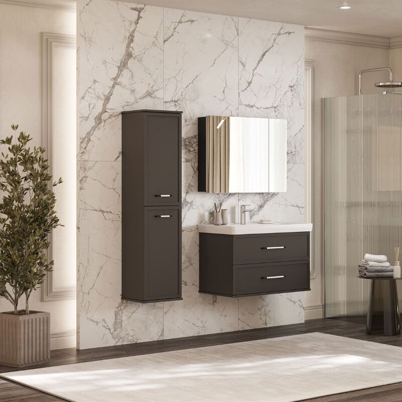 тумба с раковиной 85 см aquaton нео-классика 1a286301ncr30+1wh501782 мускат в Алматы фото № 5