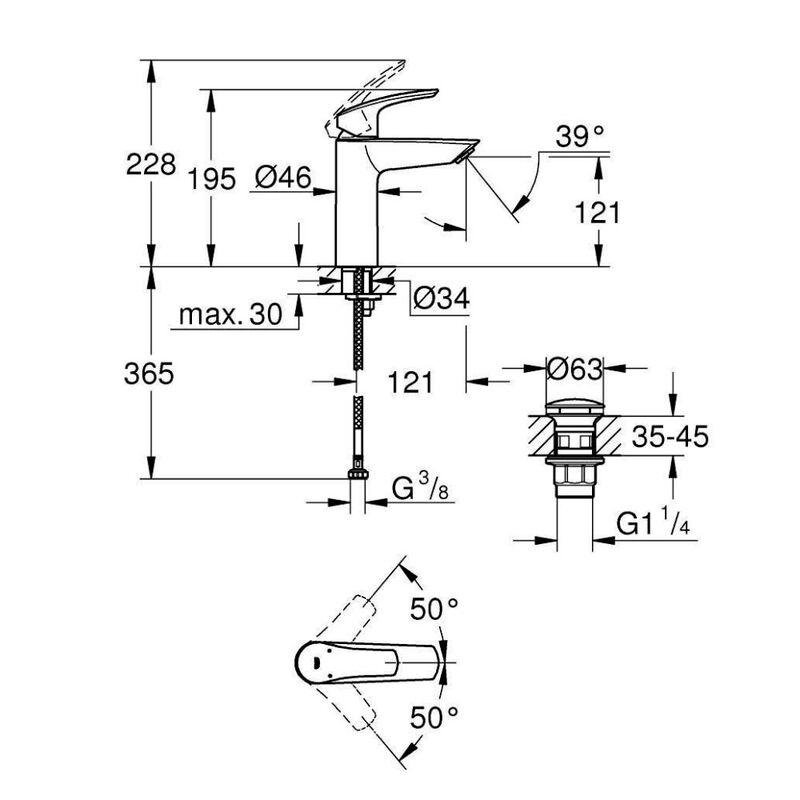 смеситель для раковины grohe eurosmart 23923003 в Алматы фото № 2