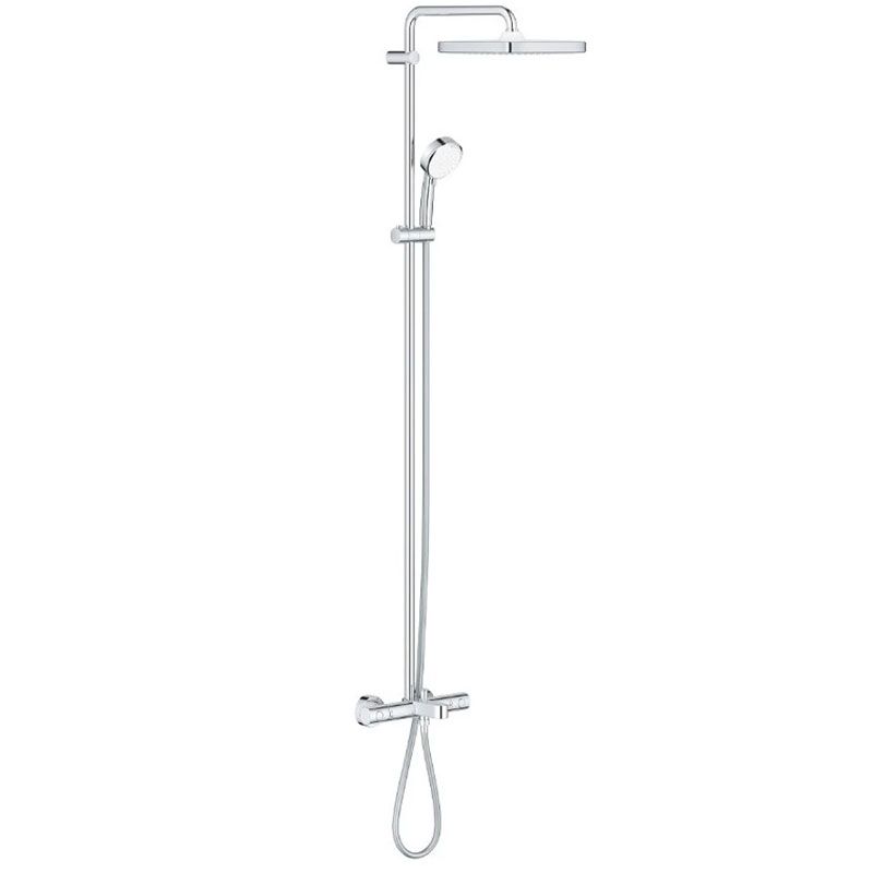 Душевая система с термостатом grohe tempesta cosmopolitan 250 cube 26691000 с изливом, хром в Алматы фото № 1