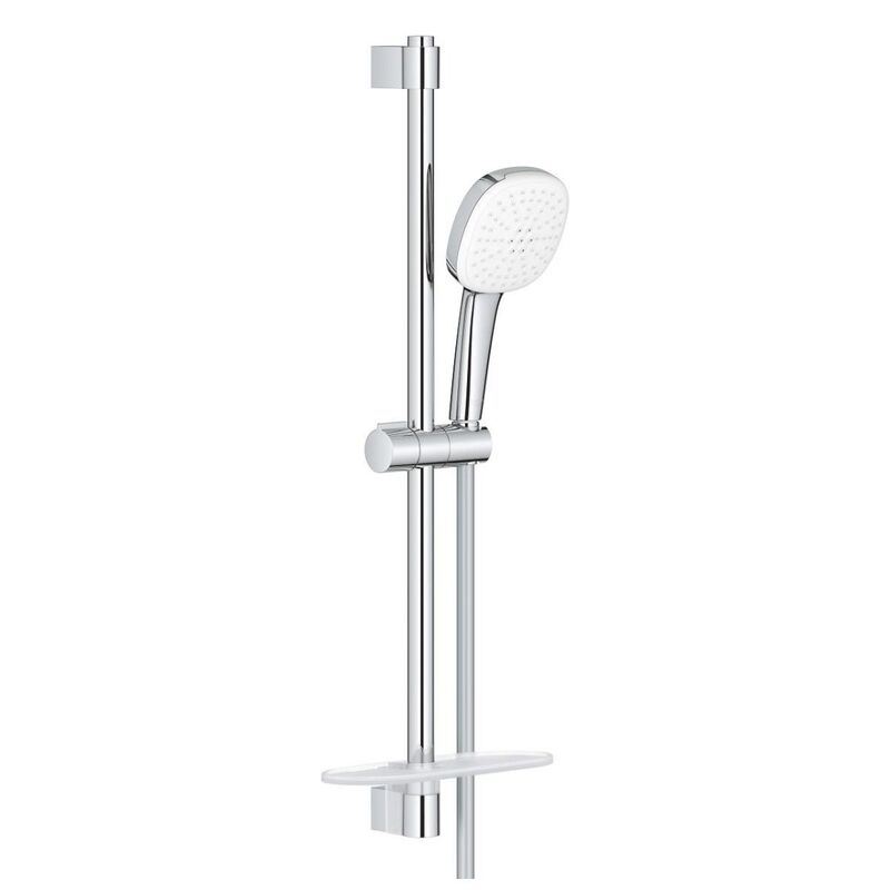 Душевой гарнитур grohe tempesta cube 110 26907003, 600, с полочкой, 2 вида струи, хром в Алматы фото № 1