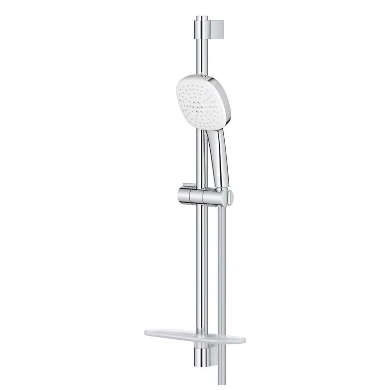 Душевой гарнитур grohe tempesta cube 110 26907003, 600, с полочкой, 2 вида струи, хром в Алматы фото № 3