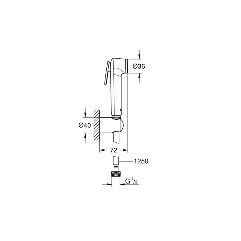 Гигиенический душ grohe tempesta-f trigger spray 30 27513gl1, холодный рассвет глянцевый в Алматы фото № 2