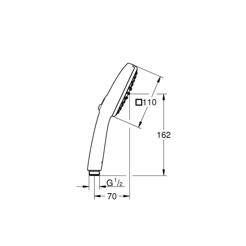 ручной душ grohe tempesta cube 27571003, 2 режима струи, хром в Алматы фото № 4